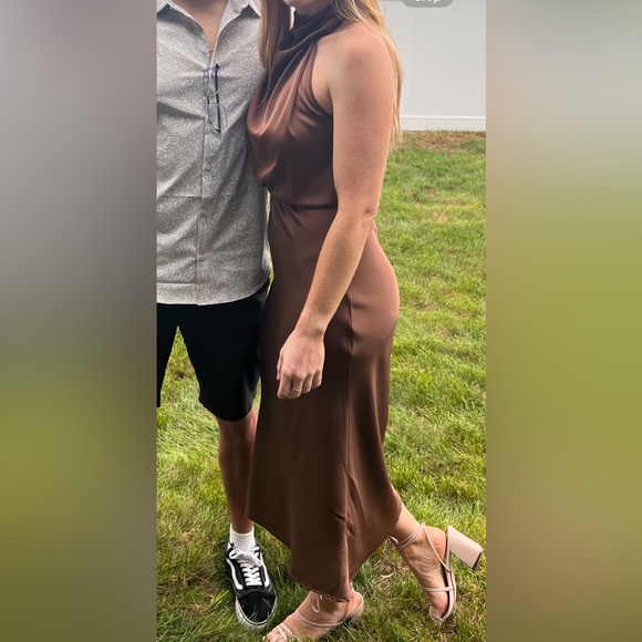 Mock Neck Cocktail Dress - Picture 3 of 4